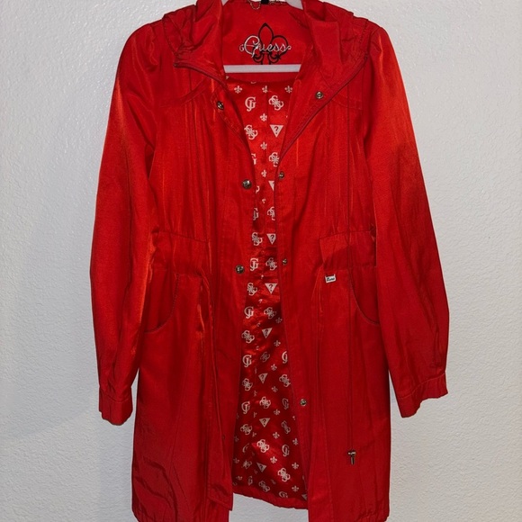 Guess Jackets & Blazers - Guess Red Trench Coat Elegant and Timeless